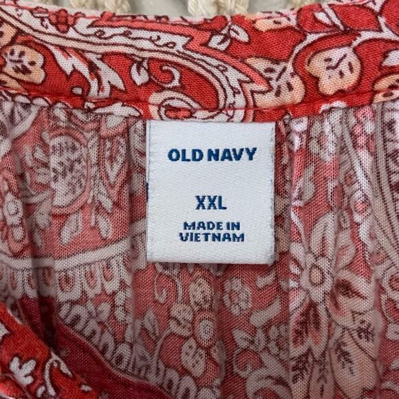 OLD NAVY Women’s Waist Defined Printed Tiered Maxi Dress Red Paisley XXL - Picture 9 of 11